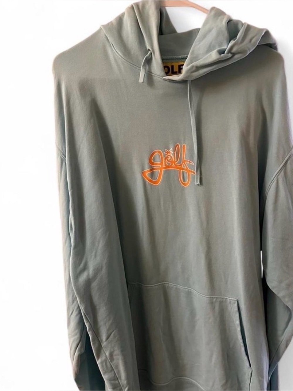 Golf Wang Light Blue Crewneck Hoodie with Orange Logo